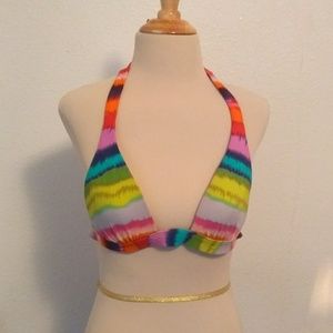 NWOT VS Multicolor Tie Bikini Top